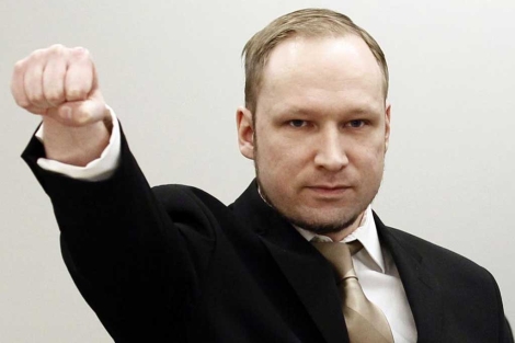 Breivik, en un momento de exaltacin. | HEIKO JUNGE
