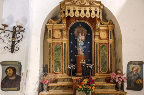 Interior del santuario de Nuestra Seora de la Misericordia de Borja. | Efe