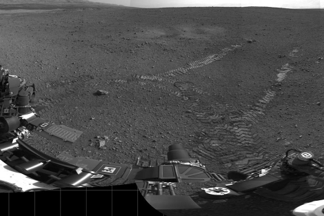 Una de las imgenes enviadas por el Curiosity desde Marte. | Nasa/Reuters