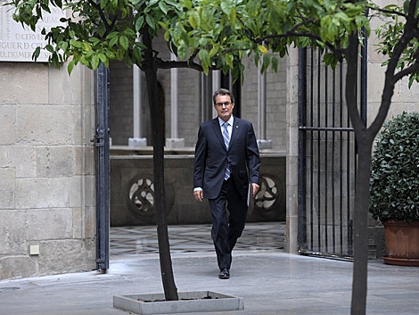 Artur Mas, el martes de camino a la reunin donde aprob pedir el rescate. | Santi Cogolludo