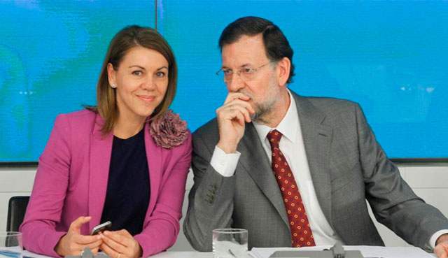 Rajoy y Cospedal en el Comit de la semana pasada en Gnova. | Jose Aym