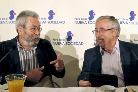Cándido Méndez (izq.) e Ignacio Fernández Toxo (CCOO). | Efe