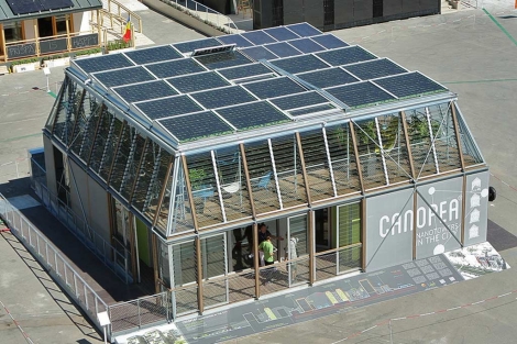 El prototipo de la universidad Rhne-Alpes bautizado como 'Canopea'. | Solar Decathlon