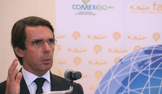 El ex presidente Aznar, en su conferencia en Mxico. | Efe