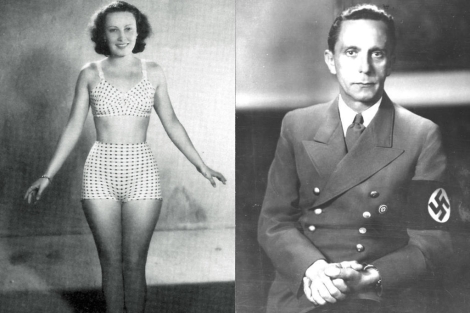Goebbels (dcha.) y Lida Baarov, la actriz por la que a punto estuvo de divorciarse.
