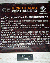 Instrucciones para disfrutar de 'Microteatro'