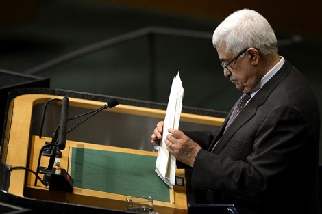 Abbas, durante su intervencin en la Asamblea General de la ONU.| Afp