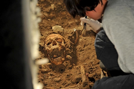 Los ltimos restos encontrados en el Convento de Santa rsula de Florencia. | Efe