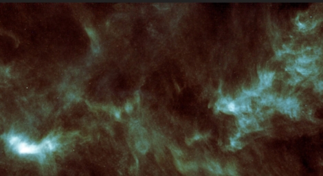 La nube repleta de vapor de agua al borde de la formacin estelar. | ESA