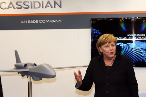 La canciller alemana, Angela Merkel, en una convencin de EADS. | Afp