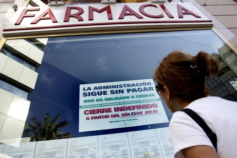 Una farmacia de Alicante cerrada durante la huelga de julio pasado. | Roberto Prez