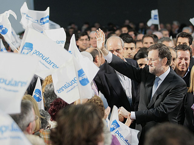 Mariano Rajoy, en el mitin de cierre de campaña en Vigo. | El Mundo