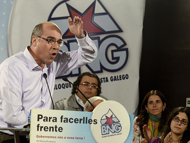 Francisco Jorquera en el mitin de cierre de campaña del BNG. | Brais Lorenzo / Efe