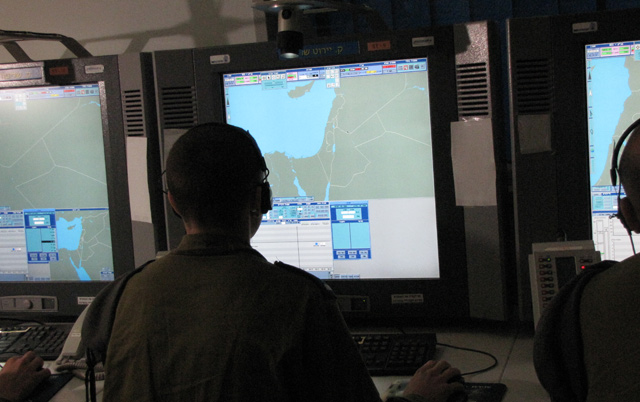 El control de la Defensa Aérea de Israel durante el simulacro. | S.E.