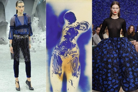 Diseños de Chanel y Dior y una obra de Yves Klein. | MÁS FOTOS