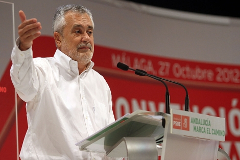 Grin, en la convencin municipal del PSOE en Mlaga.| C. Daz