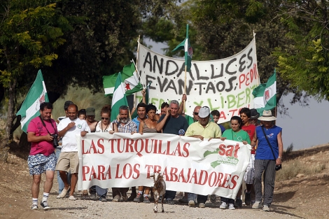 Ocupacin de Las Turquillas por sindicalistas del SAT. | Javier Barbancho