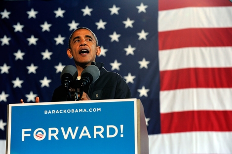 Obama, en un mitin antes de las elecciones.| Afp/Jewel Samad