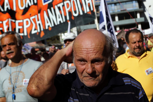 Manifestantes en Atenas. | Afp