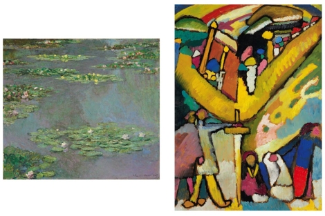 Los lienzos de Monet y Kandinski subastados. | Efe