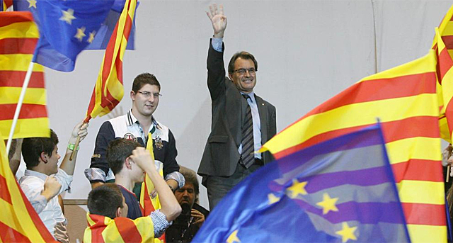 Artur Mas en el mitin de esta tarde en Reus (Tarragona). | Efe
