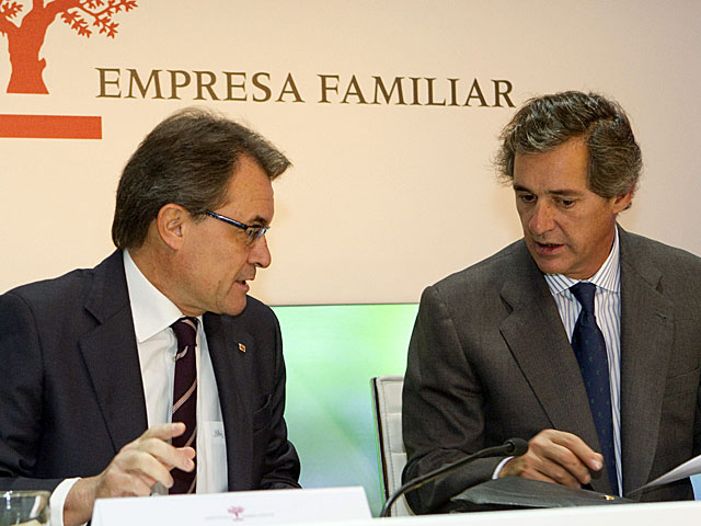 Artur Mas y Jos Manuel Entrecanales, en el encuentro. | Toni Garriga / Efe