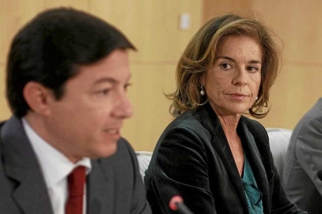 Calvo y Botella, en una rueda de prensa sobre el caso Madrid Arena. | E.M.