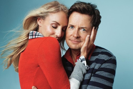 Michael J. Fox y su esposa. | Gap