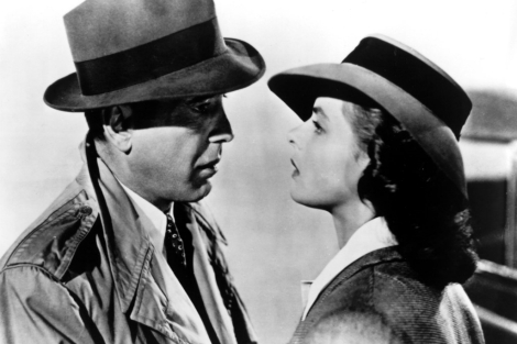Humphrey Bogart e Ingrid Bergman, en la escena final de la pelcula.
