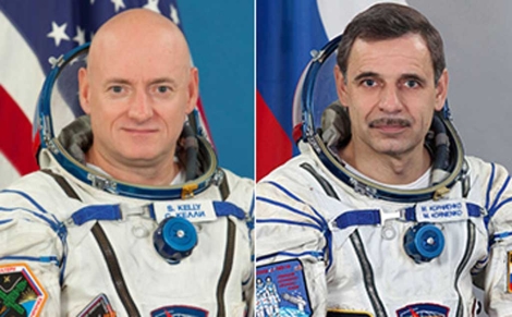 Los astronautas seleccionados Scott Kelly (izquierda) y Mikhail Kornienko. | NASA