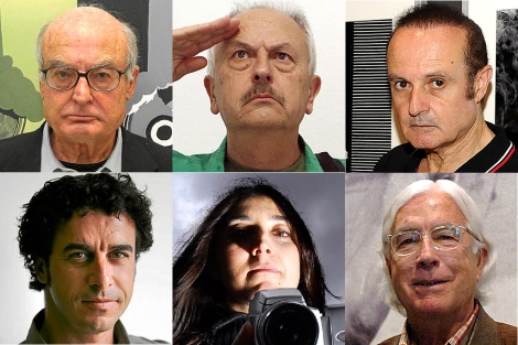 De izqda. a dcha. y de arriba a abajo: Gordillo, Rueda, Trillo, Morenatti, Caas y Prez Siquier.