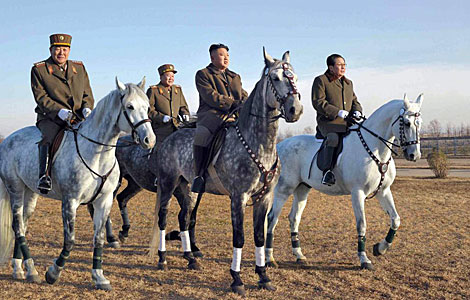 Kim Jong Un, a caballo. | Afp