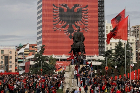 Celebracin en Tirana con motivo de la independencia de Albania. | Afp