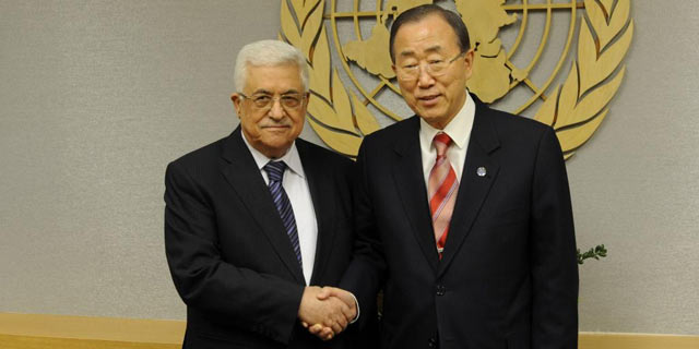 Abu Mazen y Ban Ki-Moon en la sede de Naciones Unidas. | Efe