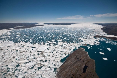 Aspecto veraniego del fiordo Ilulissat, en Groenlandia. | I. Joughin
