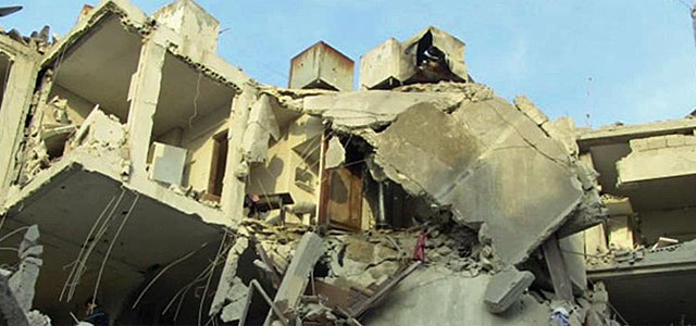 Parte de una casa destruida en Homs.| Reuters