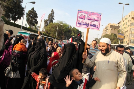 Marcha en la Universidad de El Cairo. | F.C.