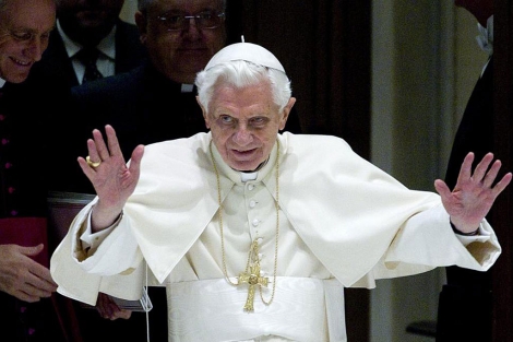 El Papa BenedictoXVI, en su ltima su audiencia pblica. | Efe