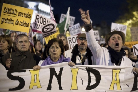 Manifestacin de trabajadores de la sanidad madrilea. | Alberto di Lolli