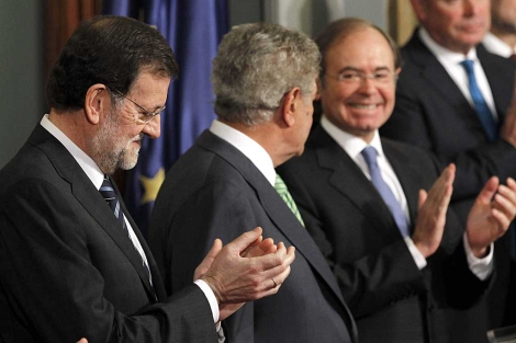 Rajoy, Posada y Garca-Escudero. | Efe / J.J. Guilln. MS FOTOS