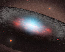 Recreación de un agujero negro supermasivo