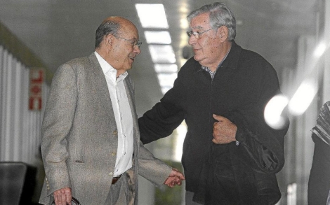 Flix Millet y Jordi Montull, en loz juzgados, en una imagen de archivo. | C. Maury