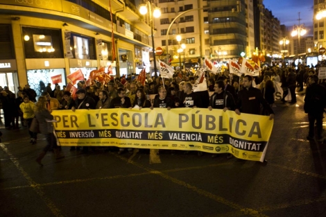 Manifestacin por el centro de Valencia contra la reforma de la ley educativa. | Vicent Bosch