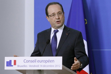 Hollande, en el momento de anunciar la renegociacin de los acuerdos fiscales. | Reuters