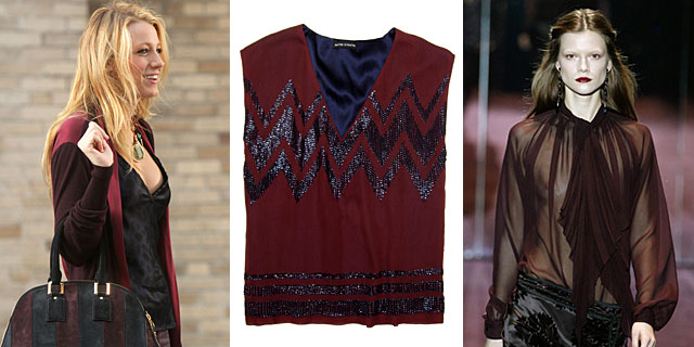 Blake Lively, en Gossip Girl, blusa de Antik Batik y diseo de Gucci. | MS FOTOS