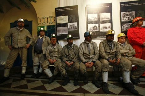 Trabajadores de una mina de carbn alemana que ha cerrado en los ltimos das. | Reuters