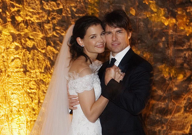 Tom Cruise y Katie Holmes, el día de su boda.| Gtres