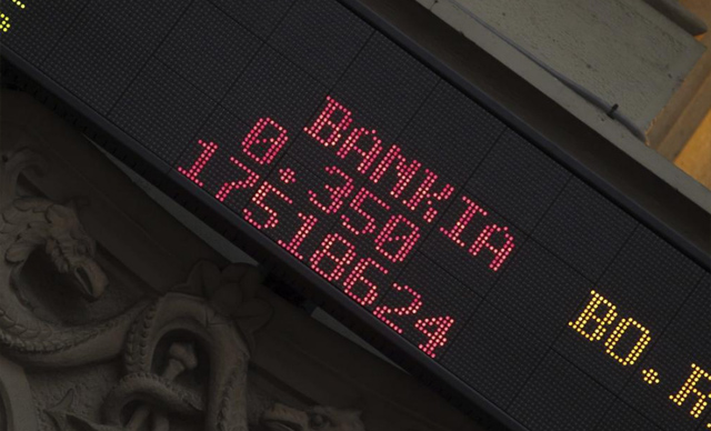 Bankia cerr su primer da fuera del Ibex, el 2 de enero, en 0,367 euros. | Efe