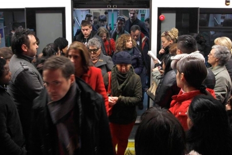 Un andn de Metro de Madrid este viernes. | J.J. Guilln.