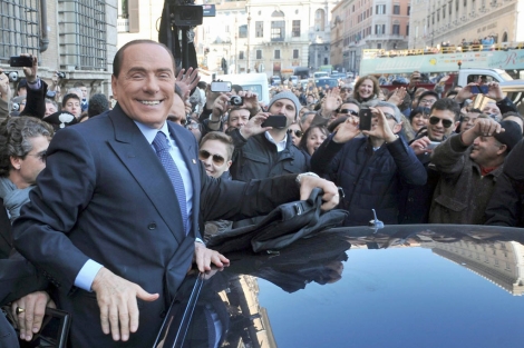 Silvio Berlusconi, en Venecia, tras acudir a una entrevista. | Efe